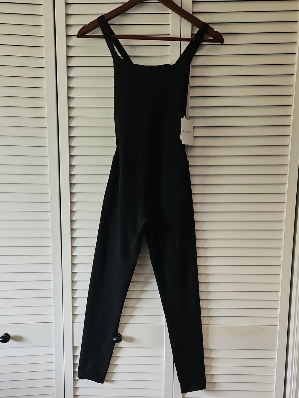 Beyond Yoga Classic Black Women's Jumpsuit - Sleek Strappy Design